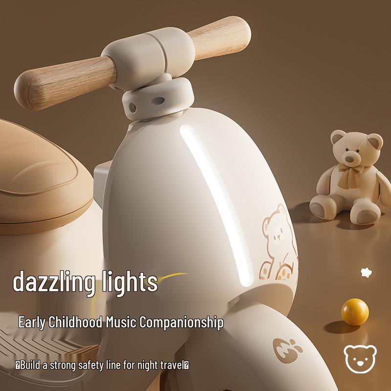 Детский электрический трехколесный мотоцикл с пультом дистанционного управления и световыми эффектами для мальчиков и девочек - Автомобиль Мулан