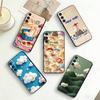 Милый F-Войлок Иглами Чехол Для Телефона Для Samsung Galaxy A73,A72,A71,A70,A53,A52,A51,Другие Мягкий Черный Чехол