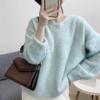 New Autumn and Winter Soft Long Sleeve Pullover Sweater for Women Fashion Loose Casual V-neck Knitted Sweaters Women Elegant Vintage Jumpers 25291