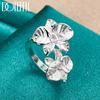 925 Sterling Silver Fashionable Flower Ring Fashionable Wedding Jewelry