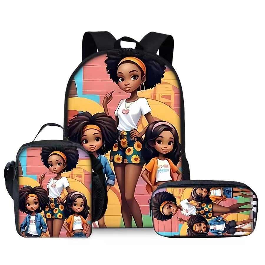 Kids DIY Backpack for Girls, Large Capacity Lightweight Student Bookbag, Kindergarten Lunch Bag Pencil Case