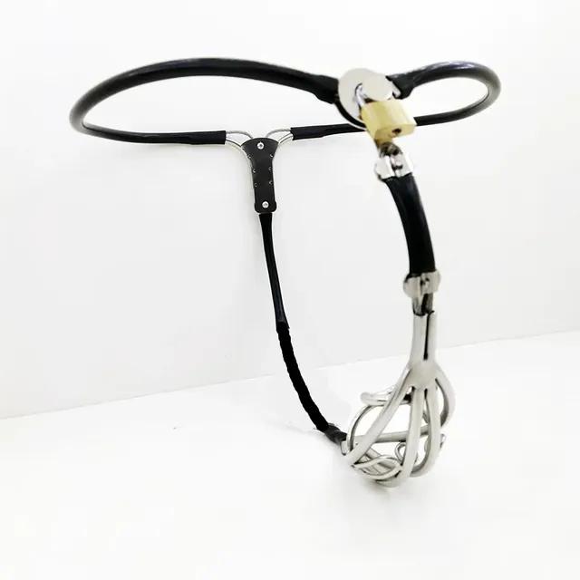 Manyjoy Male Invisible Stainless Steel Chastity Belt Hollow Cock Penis Cage Sleeve Anus Hole Breathable Panties BDSM Sex Toy Men