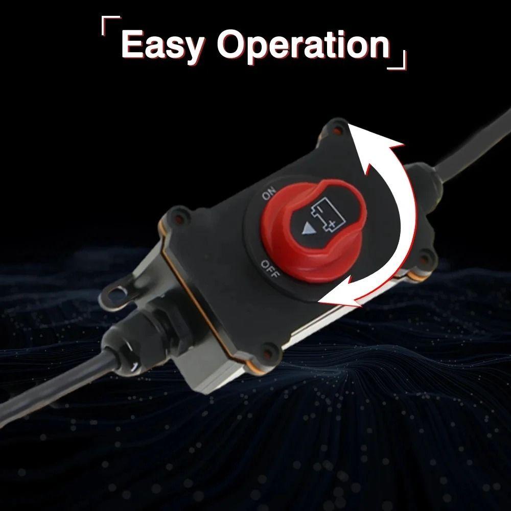 DC 12-24V Battery Cut Off Switch 100A Disconnecter Emergency Cutoff Power Isolator RV