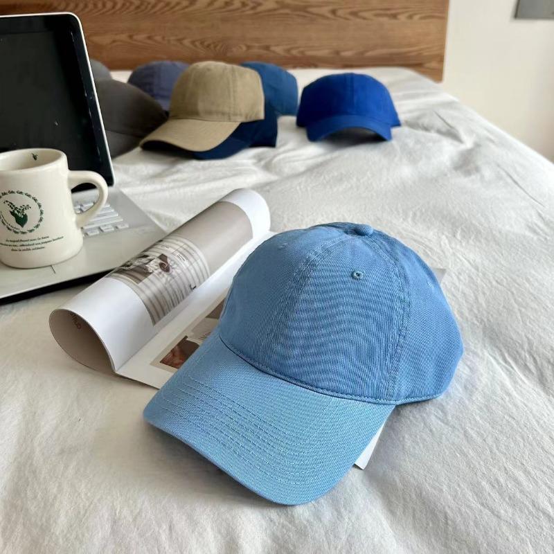 Hat Female Simple Solid Color Casual Versatile Soft Top Baseball Cap Couple Baseball Cap Male Face Small Cap