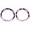 Трансграничные акриловые бусины-сердечки розово-фиолетового цвета, браслеты дружбы и для пары