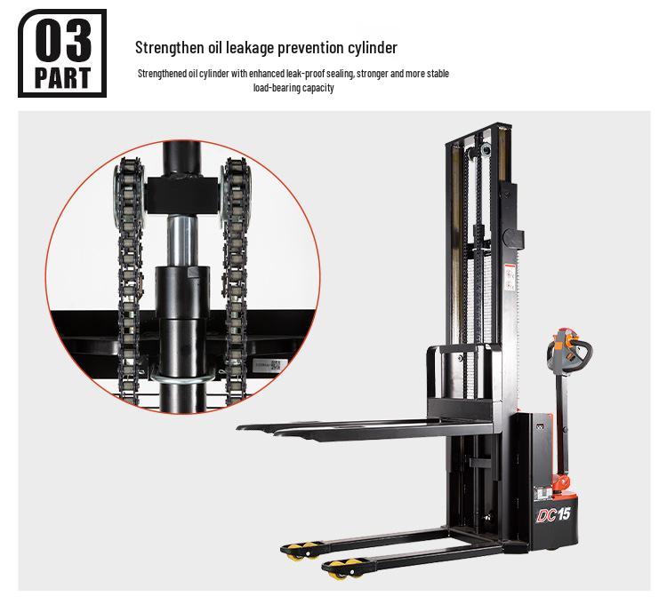 Electric 2-ton Forklift Stacker with Hydraulic Lifting