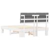 Bed Frame with Upholstered Headboard Light Grey 140 x 190 cm
