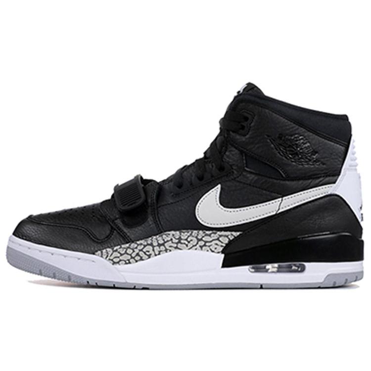 Air Jordan Legacy 312 'Black Cement' (Unisex) Black / White Vintage Basketball Shoes AV3922 001