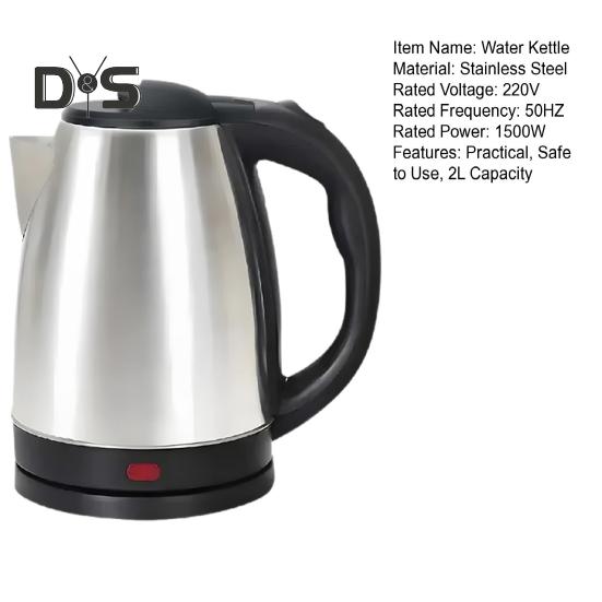 Электрический чайник объемом 2 л с индикаторной лампой, автоматическое включение/выключение, безопасный в использовании, кипятильник из нержавеющей стали мощностью 1500 Вт