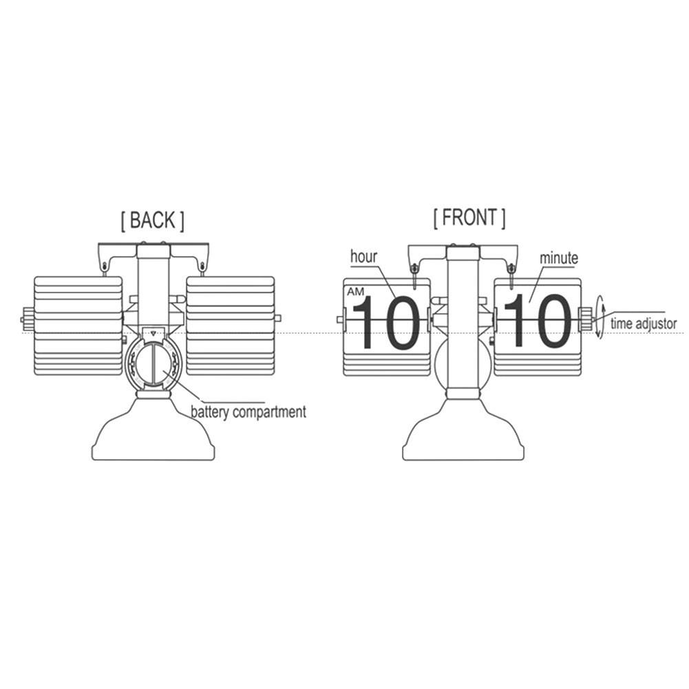 Перекидные часы ретро винтажные автоматические перекидные часы настольные часы настольные часы домашний декор