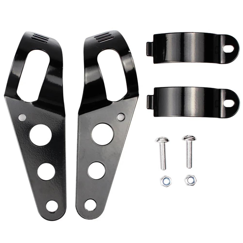 Motorcycle Headlight Mount Bracket Fork Ear Chopper Headlamp Holder Clamp Adjustable Motor 27-36mm 38-48mm Universal