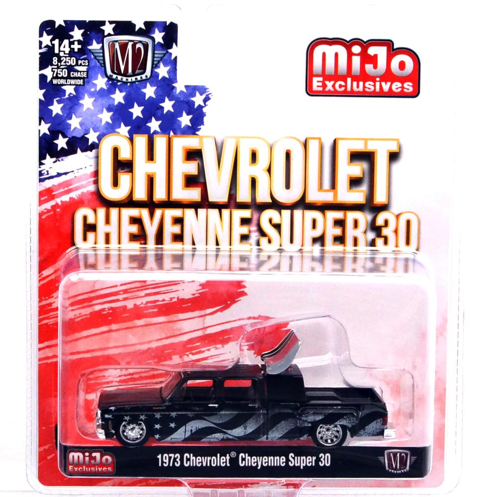 M2 MACHINES Масштаб 1/64 «MiJo Exclusive - Chevrolet Cheyenne Super 30 1973 года - Stars & Stripes»