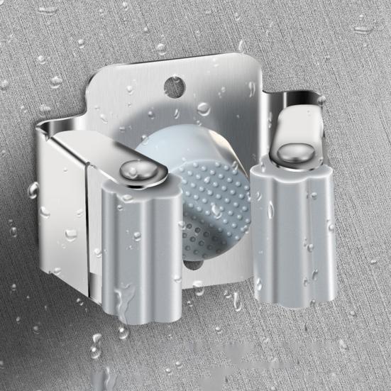 Настенный держатель для швабры с нескользящей конструкцией, простая установка, прочный держатель для швабры из нержавеющей стали, вешалка для швабры с винтами