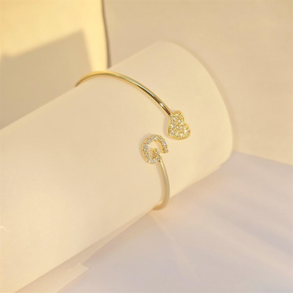 Doremi 6 мм браслет с буквами из циркона, простой браслет с буквами, очаровательный браслет Stragger, женский золотой подарок