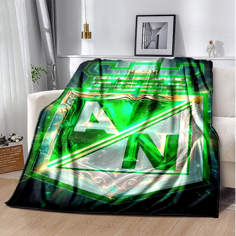 Atletico Nacional Flannel Blanket Soft Warm All-Season Throw, Design for Camping, Car Travel, Hiking Sofa, Bed, Office Perfect Gift for Parties