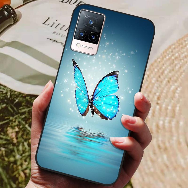 Для чехла Coque vivo V21e Силиконовая задняя крышка Чехол для телефона Для vivo V21e Чехлы Мягкий бампер Funda на vivo V2061 V21 e V 21e 6.44" Сумка