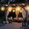 LED Solar Hanging Firework Lights - Outdoor Garden, Lawn, Wedding, Courtyard, Upside-Down Dandelion Decor.