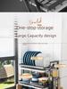 Multi-Layer Kitchen Dish and Bowl Rack with Drainage System