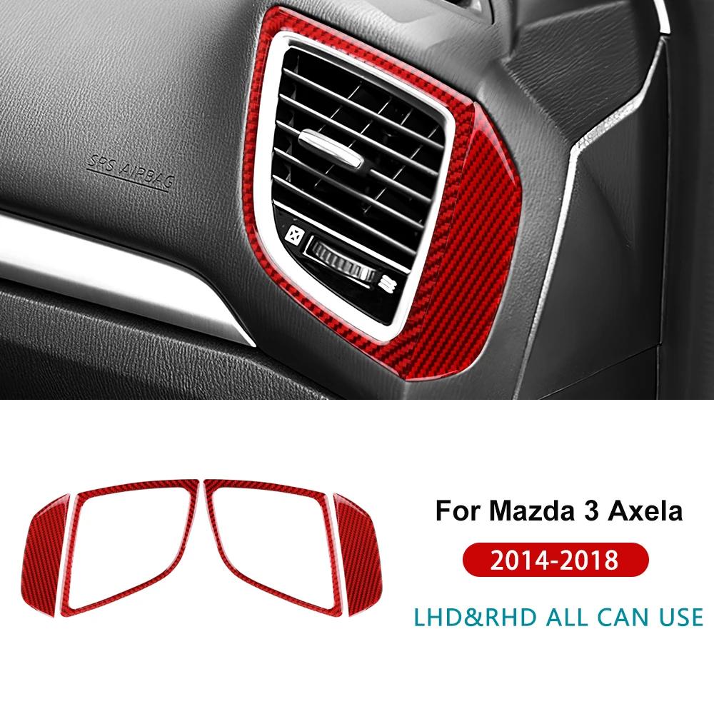 Carbon Fiber Interior Sticker for Mazda 3 Axela 2014-2018 Side Vent Grille Center Console LHD RHD