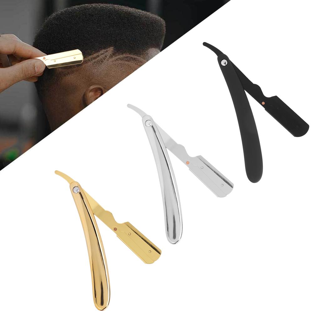 Men\'s Folding Handle Plated Professional Straight for Hair Salon (Without Blade)