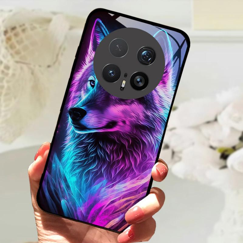 Чехол для Honor Magic 8 8Pro Роскошный Модный Закаленное Стекло Задняя Крышка Телефона Для Honor Magic8 Чехол Защита Камеры Корпус Чехол