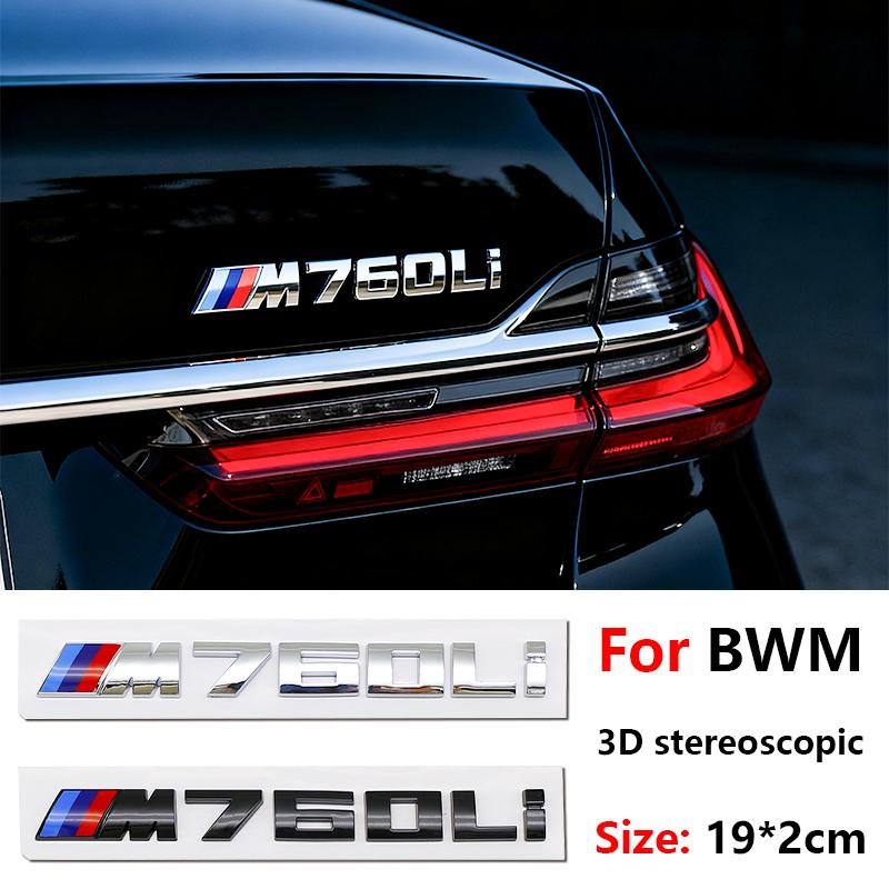 Gloss Black Rear Trunk Letter Badge For BMW M135i M240i M340i M340d M440i M550i M530i M760Li ABS M Logo Emblem Sticker Decal