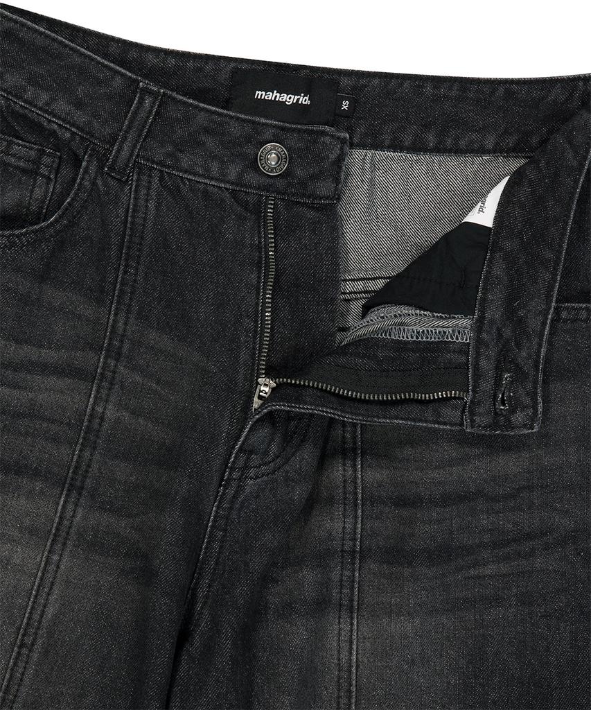 MAHAGRID Bermuda Cargo Denim Short Black(Mg2Gmmd113A)