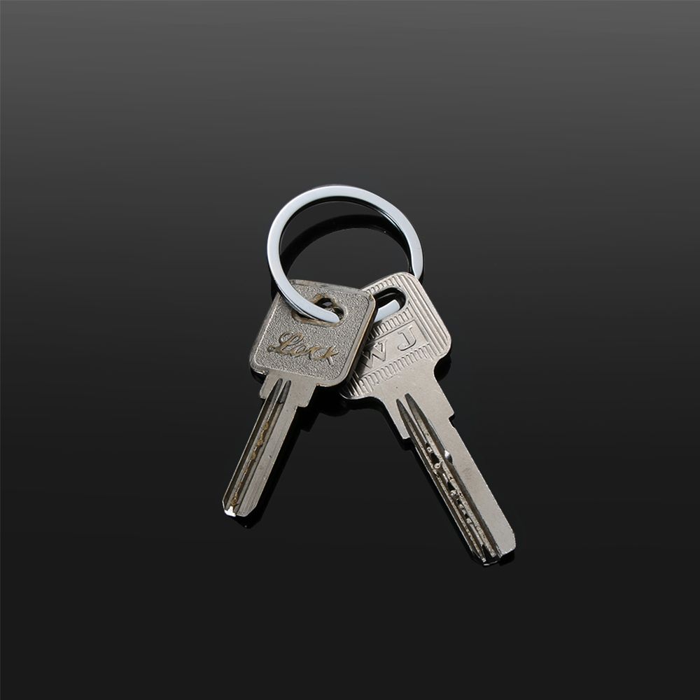 10Pcs/Pack New Connectors Clasps Split Key Ring Chain Loop Keychain Stainless Steel