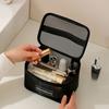 Дышащая дорожная косметичка из нейлона с сетчатым дизайном для женщин, компактный органайзер