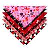 Valentine's Day Dog Bandana Dog Heart Prints Cute Triangular Bib with Love Pet Scarf for Small
