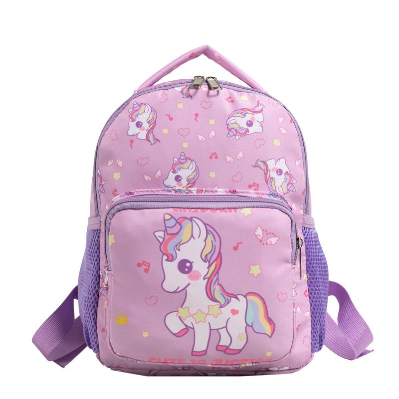 Kindergarten Small Class Baby Schoolbag Cartoon Cute Pony Print Boys And Girls Backpack Children'S Backpack Tide