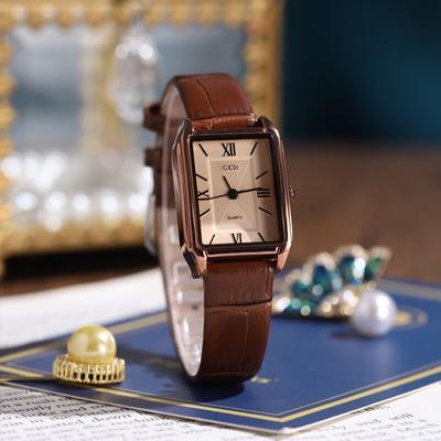 Маленький квадратный ремешок для часов Simple Ins Casual Compact Student Watch Водонепроницаемые женские кварцевые часы