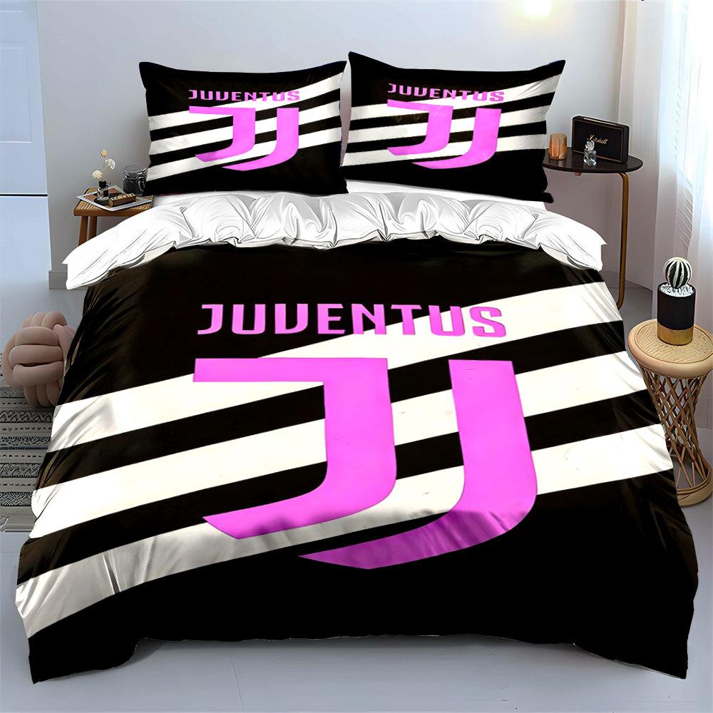 "Juventus logo and stripes." Bedding sets Duvet cover sets Duvet covers Pillowcases(1*Duvet Cover 2*Pillowcases without duvet insert)