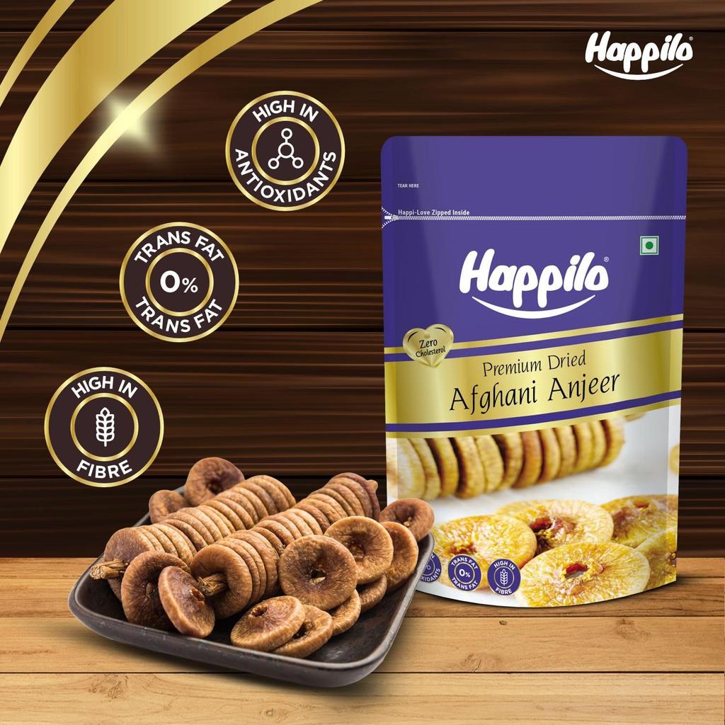 Афганский сушеный инжир (200 г), Premium Dried Afghani Anjeer, Happilo