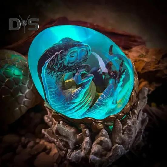 Ночной светильник в виде яйца динозавра, лампа ручной работы в виде дракона, инкубационный светильник в виде яйца динозавра для детской комнаты, декор детской комнаты, подарок любителю динозавров