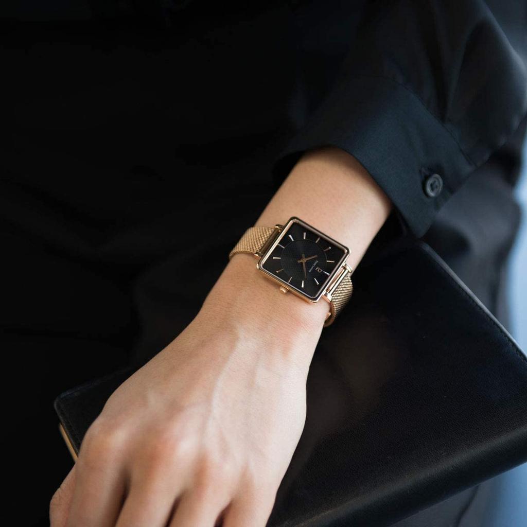 Часы Pierre Lannier Rekare Collection Mesh Belt P008F938 Импортные розовое золото x черный [Pierre Lannier] Женские [Обычный продукт]