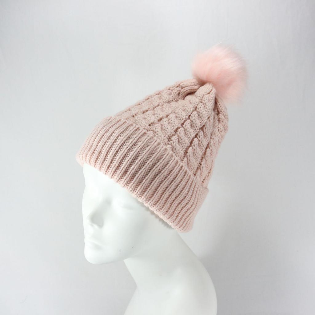 European and American new snap-button removable wool hat satin inner thick knitted hat to protect hairstyle, ear protection and warm hat