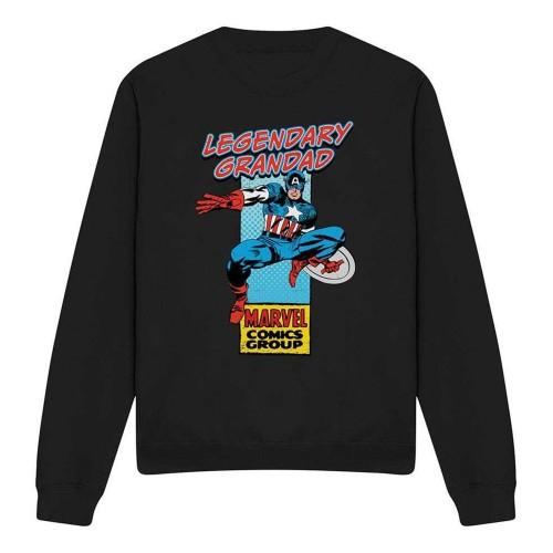 Marvel Comics Mens Legendary Grandad Captain America Corner Box T-Shirt