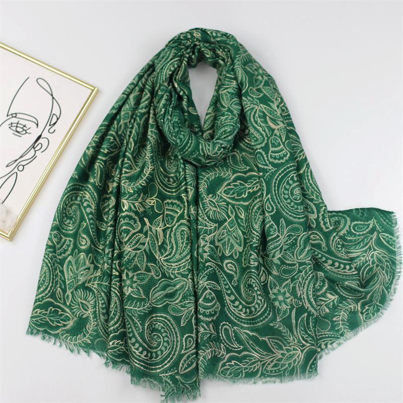 6 Colors Luxury Cotton Viscose Scarf Khaki Paisley Floral Fringe Shawls And Wraps Echarpe Pashmina Bufandas Hijab 180*90Cm