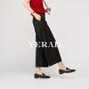 Nine inch wide leg pants for women, loose and hanging commuter pants, casual straight leg pants
