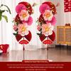 Decorative Wedding Fan Flower Column Set for Wedding and Engagement Room Arrangements