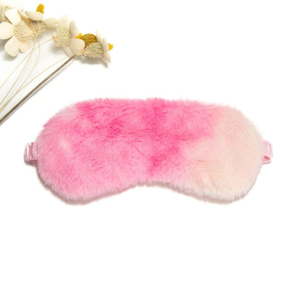 Solid Color Soft Plush Eyepatch Plush Velvet Plush Eye Cover Sleeping Eye Mask Home Sleep