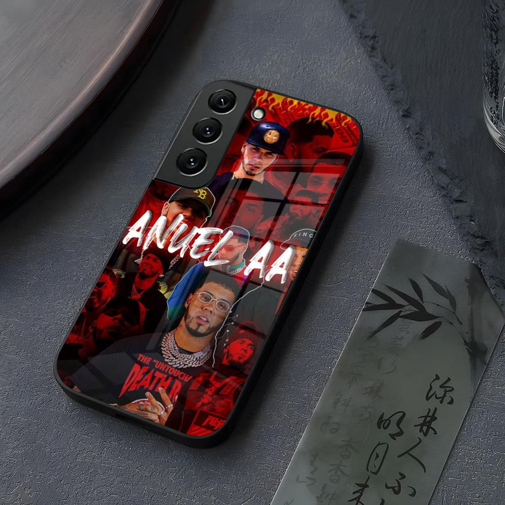 Anuel AA Phone Case Glass For Samsung Galaxy S23 S24 S21 S25 S22 S20 Ultra Fe Plus A55 A15 A14 Coque