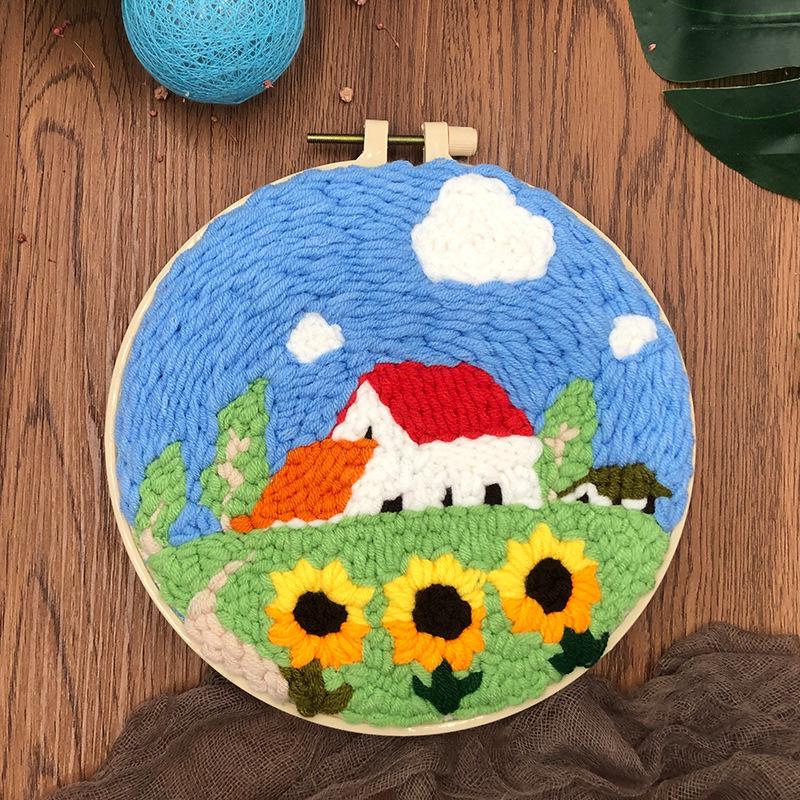 Детская вышивка Сузи «Пять злаков и бобов», мультяжная шерстяная картина на холсте