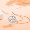Ожерелье S925 в форме сердца, женское ожерелье с подвеской в виде сердца, цепочка на ключицу, ювелирное украшение
