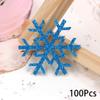 Christmas Snowflake Ornaments Blue Xmas Decoration Christmas Tree Pendent DIY Craft Home Decoration