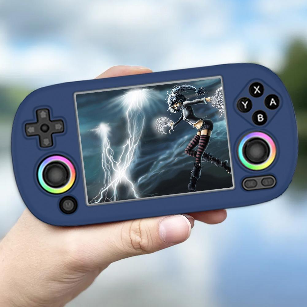 Силиконовый чехол для ANBERNIC RG40XX H Защитное стекло для экрана Жесткий чехол для переноски Игровые аксессуары