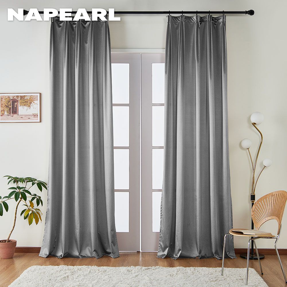 1 шт. NAPEARL 70-80% блокировка света минималистский стиль однотонные легкие мягкие шторы для спальни гостиной домашнего декора