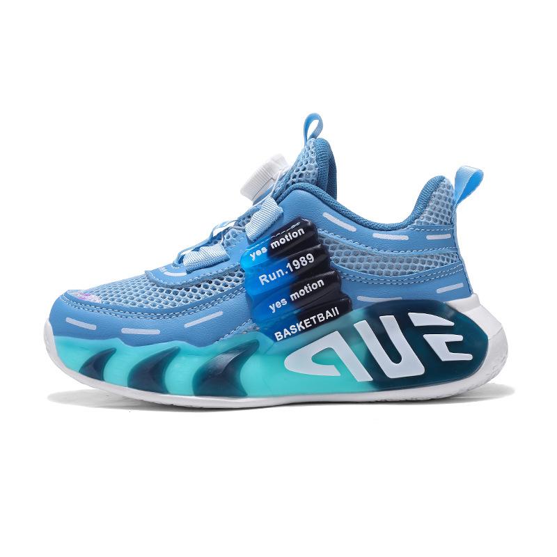 Одноклассники Мальчики Осень 2025 Новые Детские Вращающиеся Кнопки Папины Кроссовки Средние и Старшие Дети Беговые Дышащие Весна и Осень