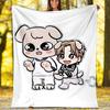 1pc Kpop Team8 Theme Blanket - Digital Print, Polyester, Cozy for All Seasons, Perfect for Outdoor, Camping, and Travel